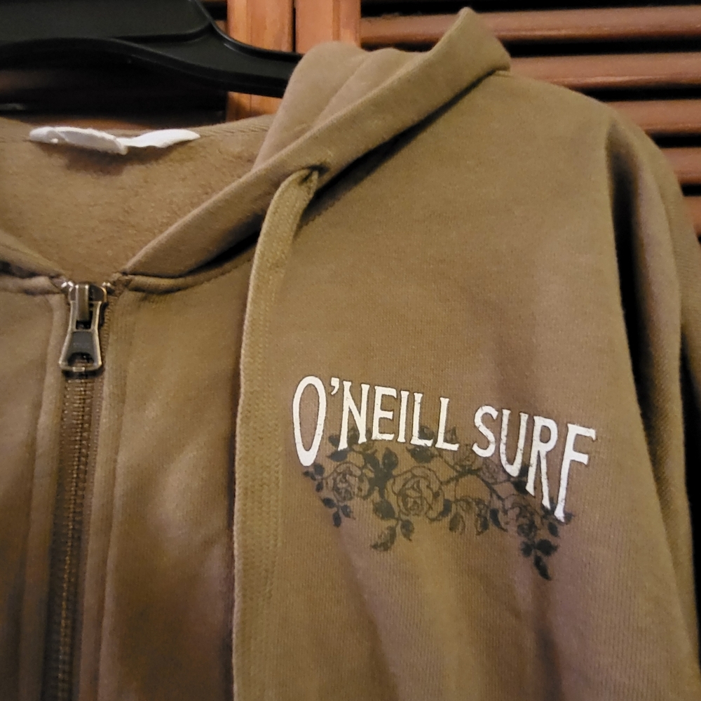 O'NEILL Woman's  cropped  hoodie sweatshirt. size XL - Picture 3 of 7